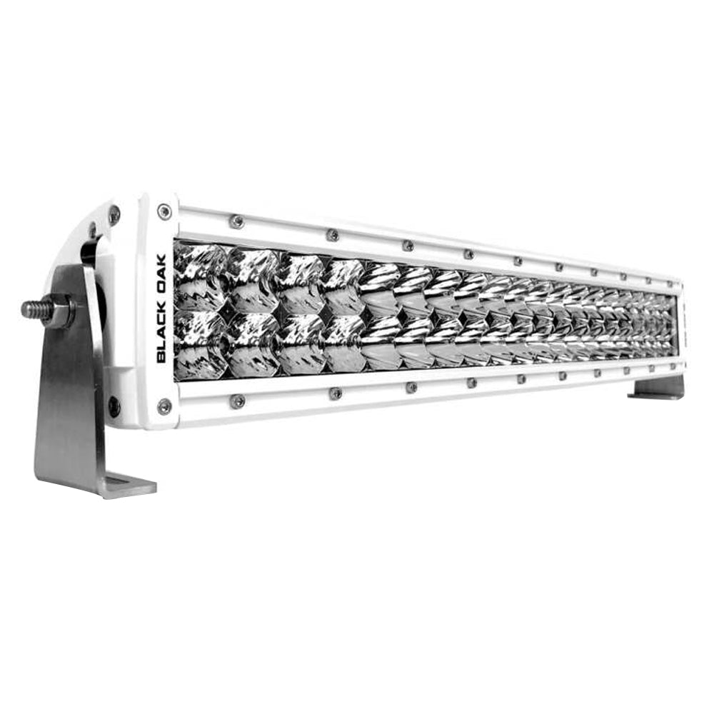 Black Oak Pro Series 3.0 Curved Double Row 20" LED Light Bar - Combo Optics - White Housing - Deckhand Marine Supply