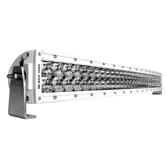Black Oak Pro Series 3.0 Curved Double Row 30" LED Light Bar - Combo Optics - White Housing - Deckhand Marine Supply
