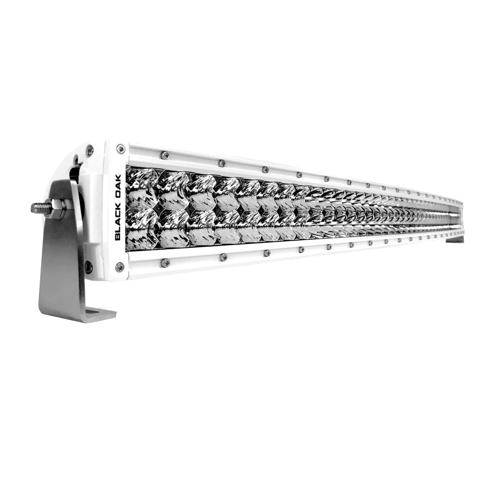Black Oak Pro Series 3.0 Curved Double Row 40" LED Light Bar - Combo Optics - White Housing - Deckhand Marine Supply