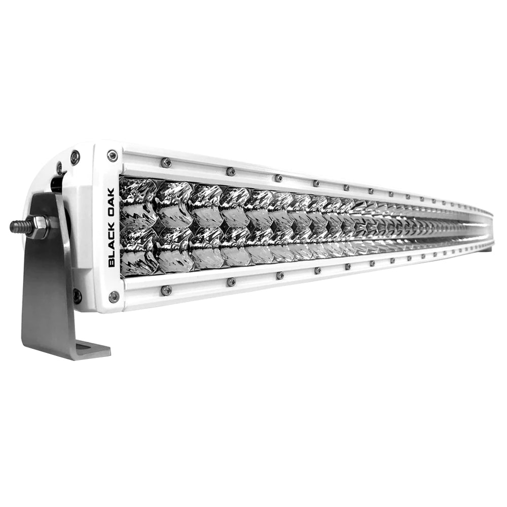 Black Oak Pro Series 3.0 Curved Double Row 50" LED Light Bar - Combo Optics - White Housing - Deckhand Marine Supply