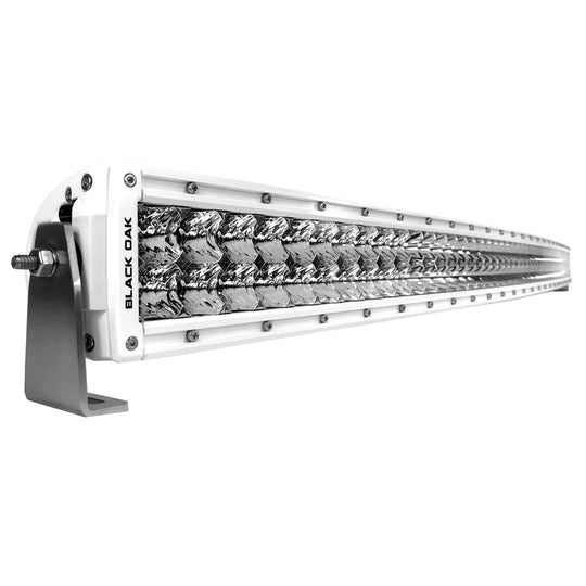 Black Oak Pro Series 3.0 Curved Double Row 50" LED Light Bar - Combo Optics - White Housing - Deckhand Marine Supply