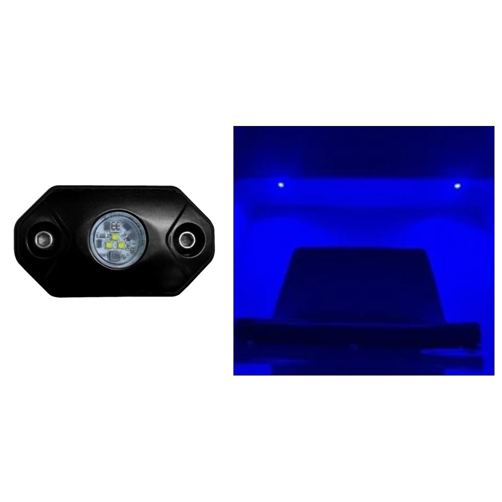 Black Oak Rock Accent Light - Blue - Black Housing - Deckhand Marine Supply