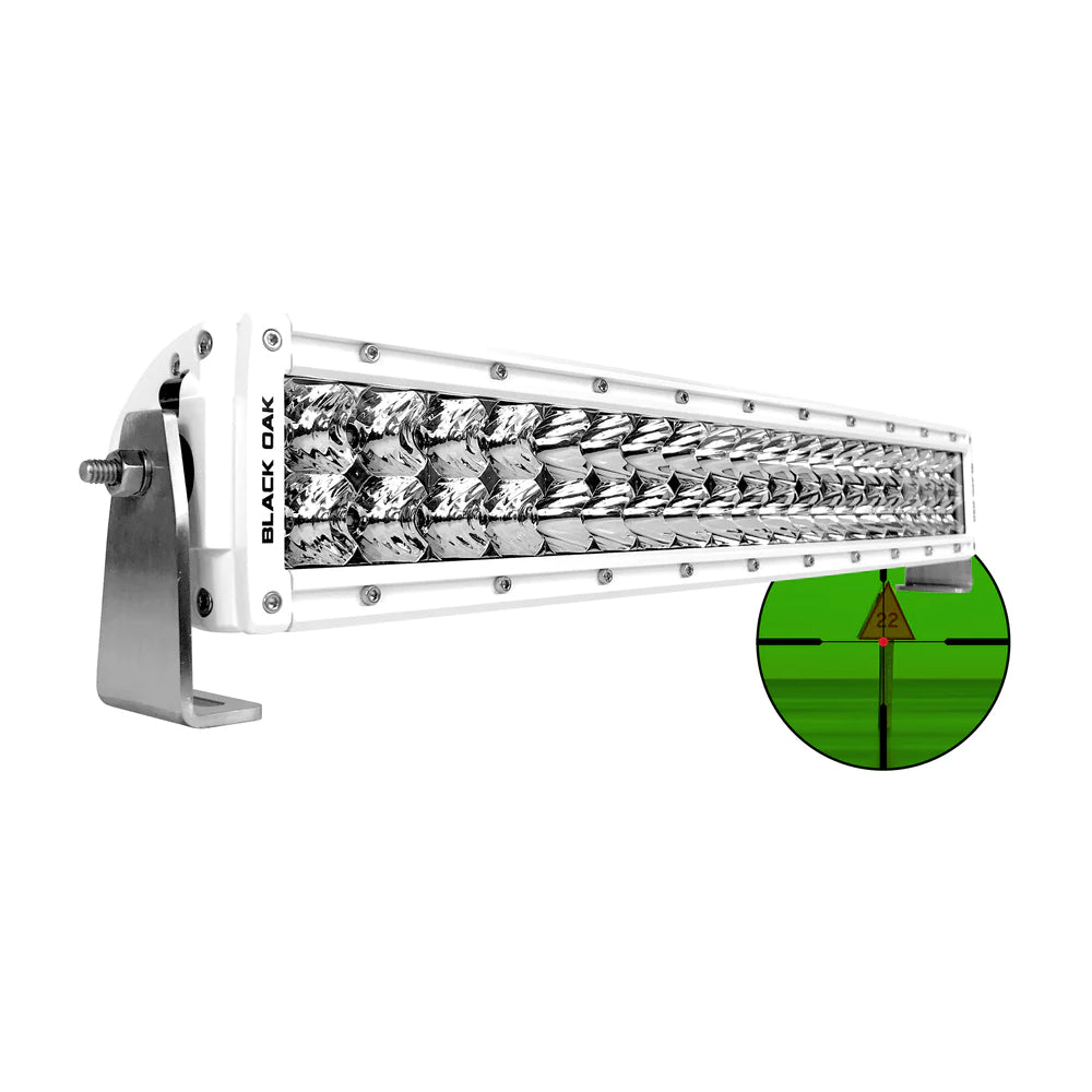 Black Oak Pro Series Double Row Combo Infrared 20" 850nm Light Bar - White - Deckhand Marine Supply