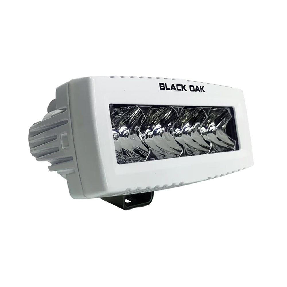 Black Oak 4" Marine Spreader Light - Flood Optics - White Housing - Pro Series 3.0 - Deckhand Marine Supply