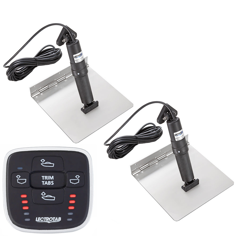 Lectrotab XKA Stainless Steel Trim Tab Kit w/MLC-1 Control - 12 x 9 - Deckhand Marine Supply