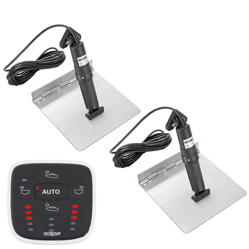 Lectrotab XKA Stainless Steel Trim Tab Kit w/ALC-1 Control - 12 x 12 - Deckhand Marine Supply