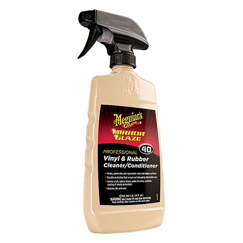Meguiars M40 Mirror Glaze Vinyl  Rubber Cleaner  Conditioner - 16oz - Deckhand Marine Supply