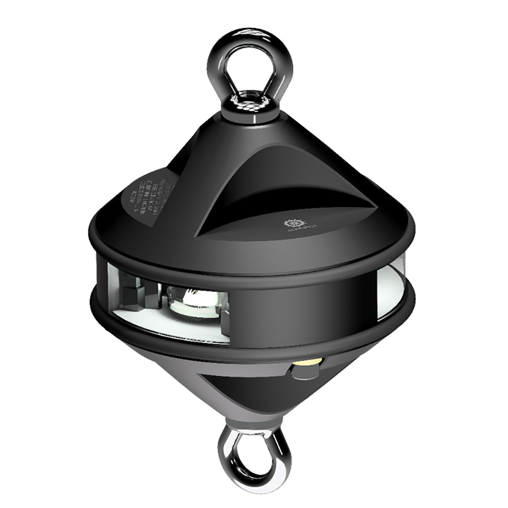 Lopolight Series 200-012 - Hoist Light - 2NM - White - Black Housing - Deckhand Marine Supply