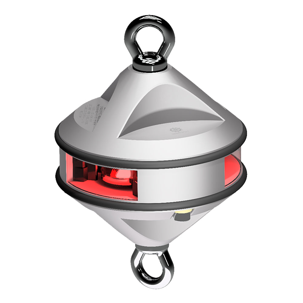 Lopolight Series 200-014 - Hoist Light - 2NM - Red - Silver Housing - Deckhand Marine Supply
