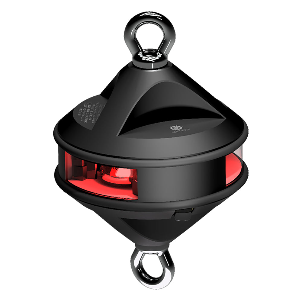 Lopolight Series 200-014 - Hoist Light - 2NM - Red - Black Housing - Deckhand Marine Supply
