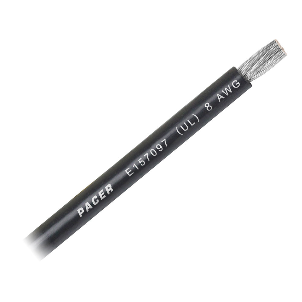 Pacer Black 8 AWG Battery Cable - Sold By The Foot - Deckhand Marine Supply