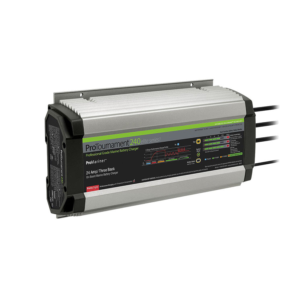 ProMariner ProTournament 240 Elite Series3 3-Bank On-Board Marine Battery Charger - Deckhand Marine Supply