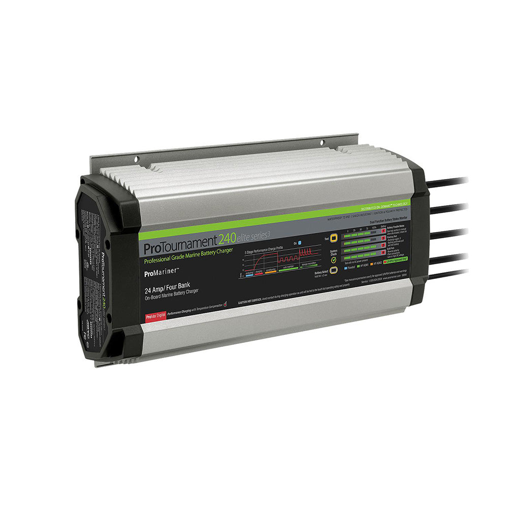 ProMariner ProTournament 240 Elite Series3 4-Bank On-Board Marine Battery Charger - Deckhand Marine Supply