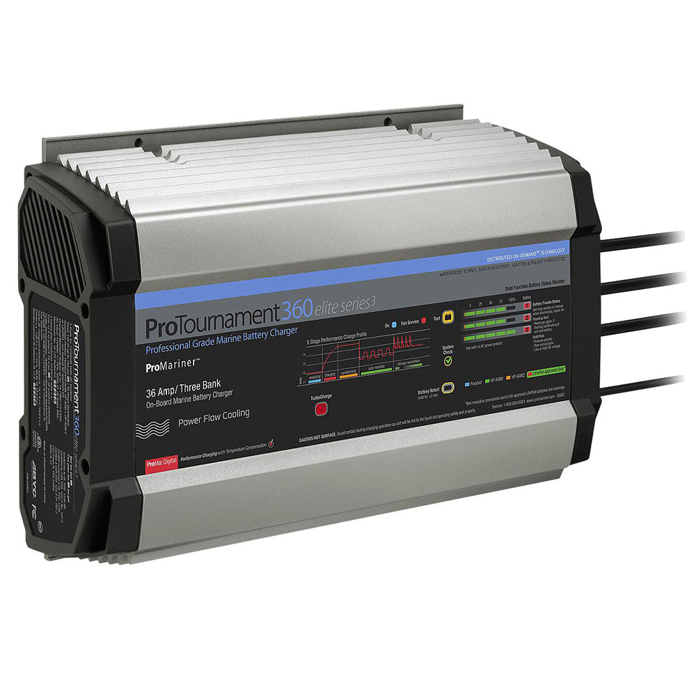 ProMariner ProTournament 360 Elite Series3 3-Bank On-Board Marine Battery Charger - Deckhand Marine Supply
