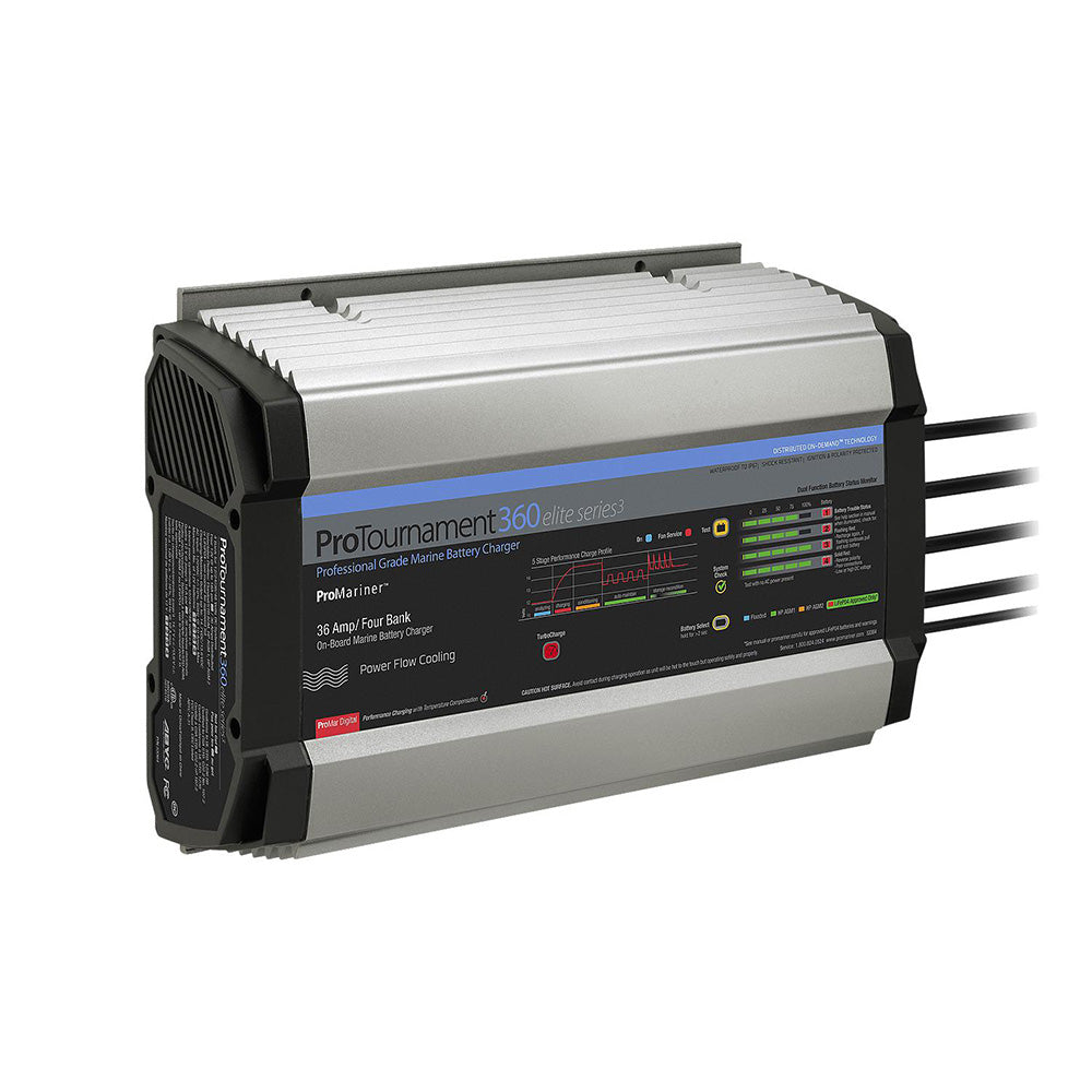 ProMariner ProTournament 360 Elite Series3 4-Bank On-Board Marine Battery Charger - Deckhand Marine Supply