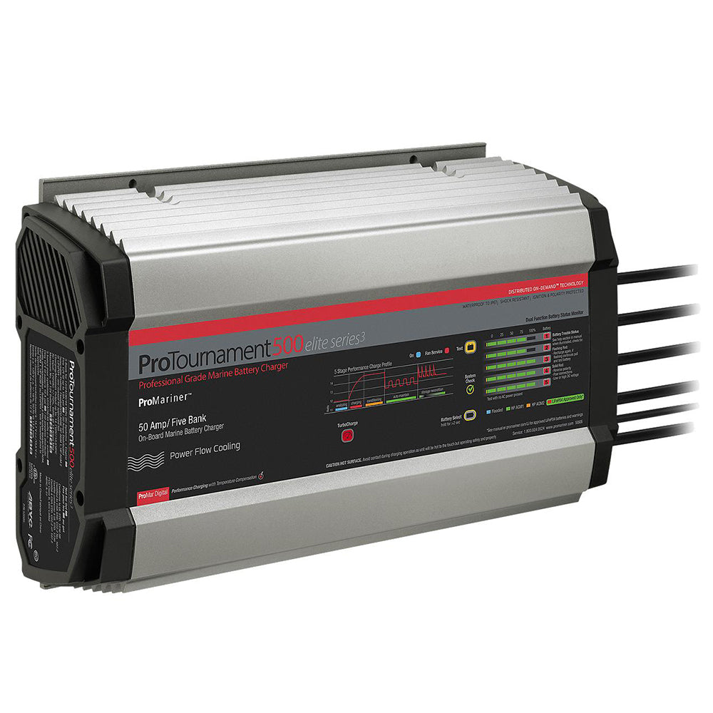 ProMariner ProTournament 500 Elite Series3 5-Bank On-Board Marine Battery Charger - Deckhand Marine Supply