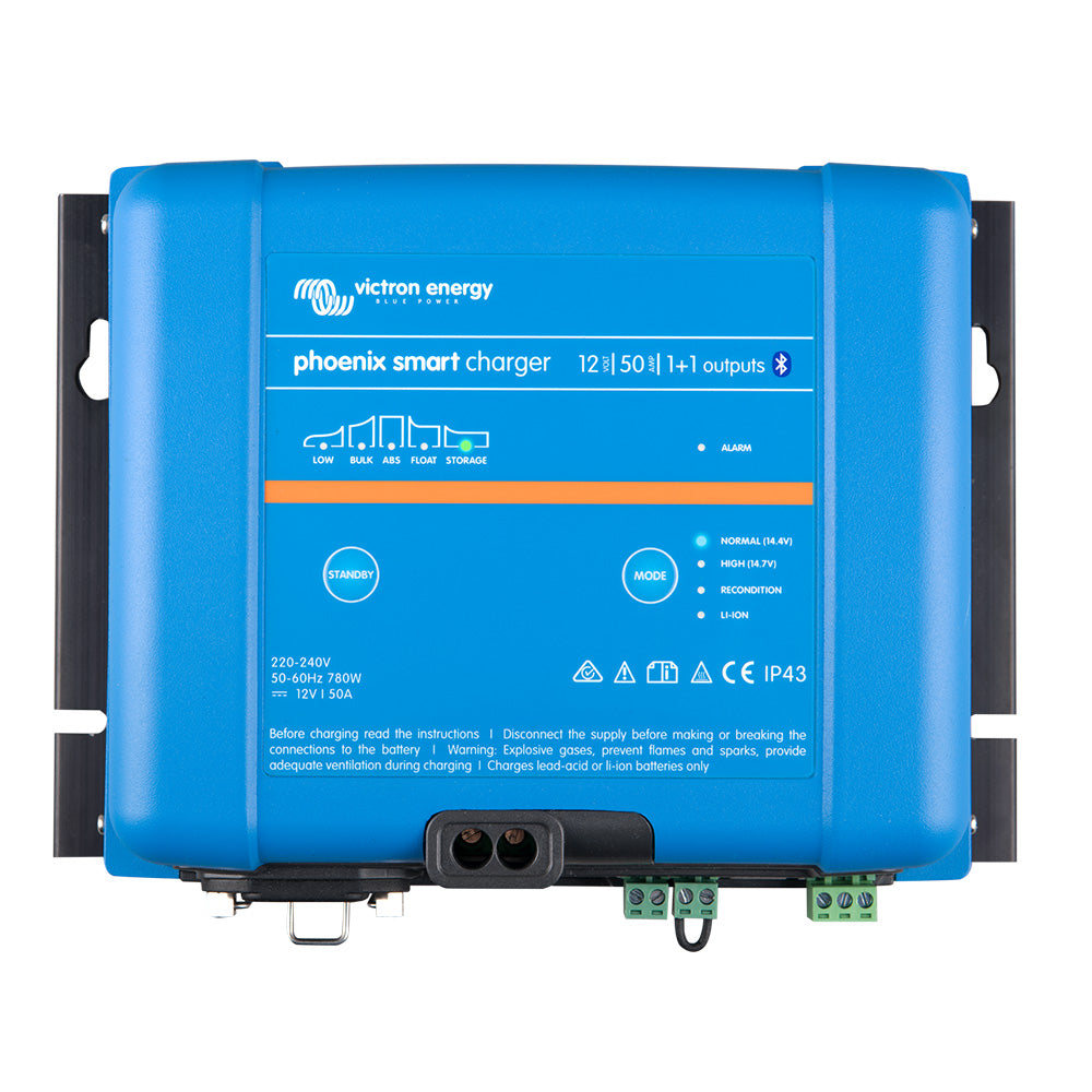Victron Phoenix Smart IP43 Charger 12/50 (1+1) 120-240VAC Requires 5-15P Mains Cord - Deckhand Marine Supply