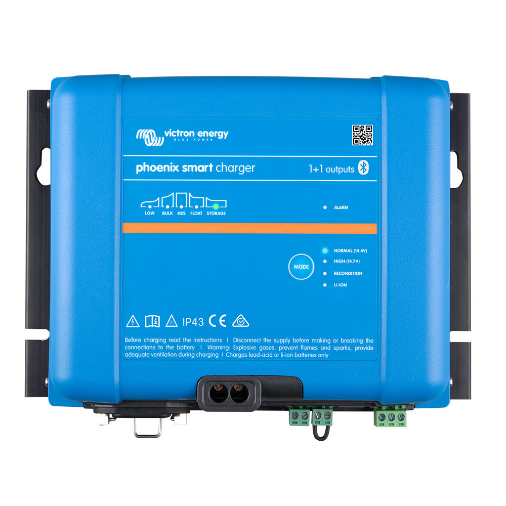 Victron Phoenix Smart IP43 Charger 24/16 (1+1) 120-240VAC Requires 5-15P Mains Cord - Deckhand Marine Supply