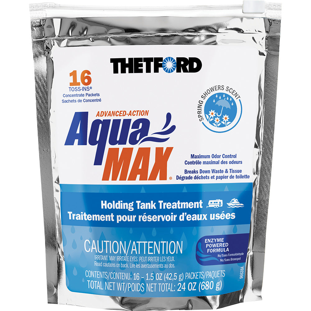 Thetford AquaMax Holding Tank Treatment - 16 Toss-Ins - Spring Shower Scent - Deckhand Marine Supply