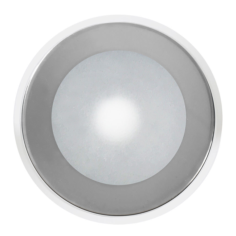 Shadow-Caster DLX Series Down Light - White Housing - RGB - Chrome Bezel - Deckhand Marine Supply
