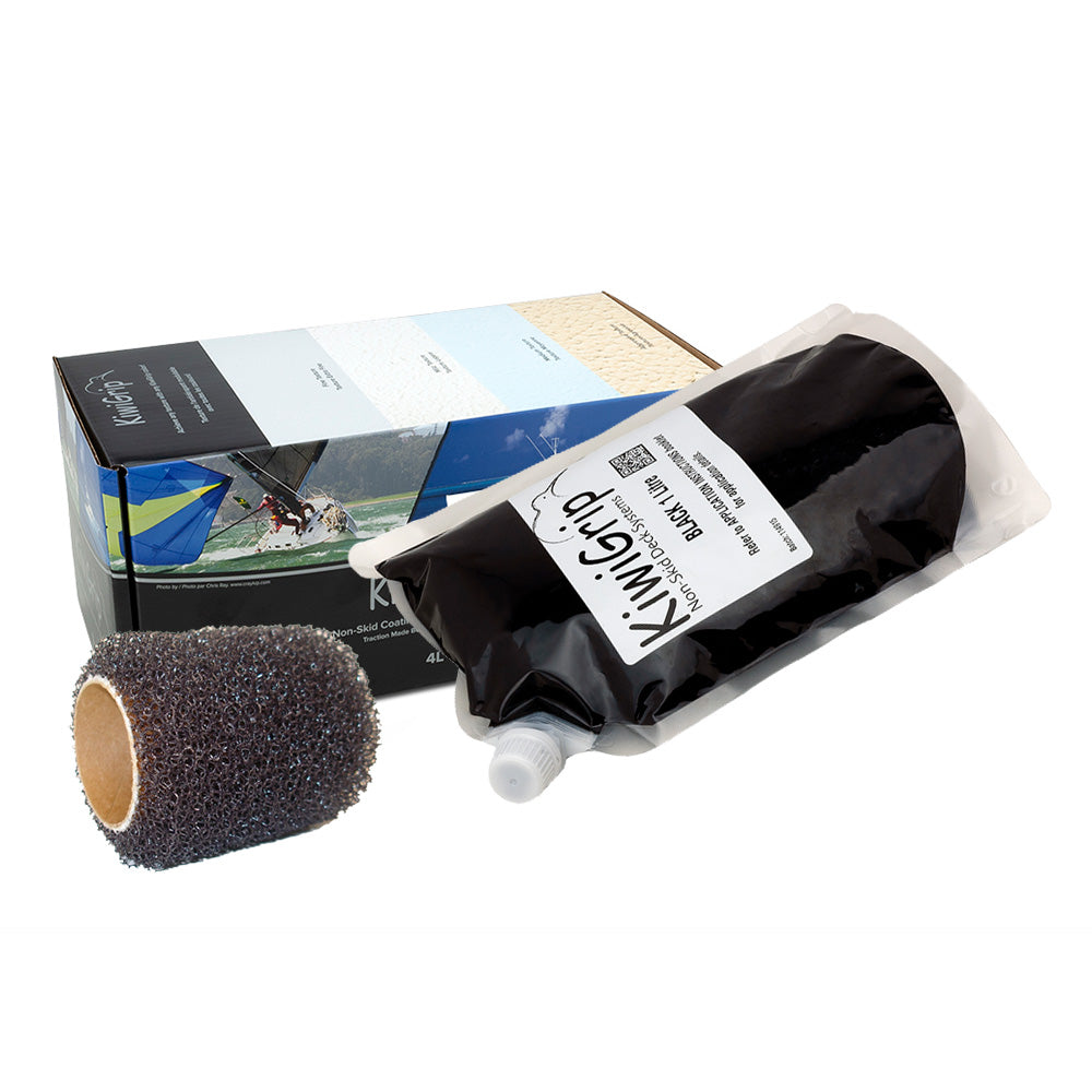 KiwiGrip 1 Liter Pouch - Black w/4" Roller - Deckhand Marine Supply
