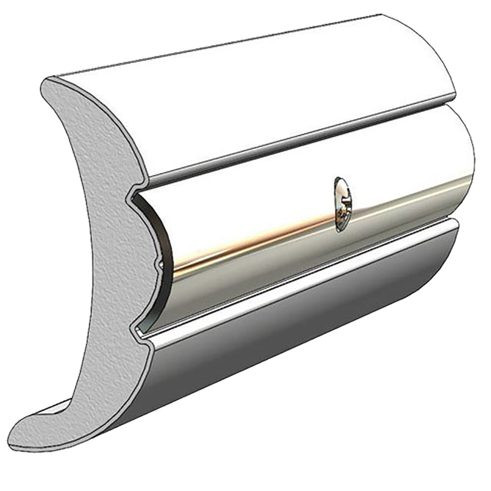 TACO Rigid Vinyl Flex-Core Rub Rail 2" x 7/8" - Frosty White 60 - Deckhand Marine Supply