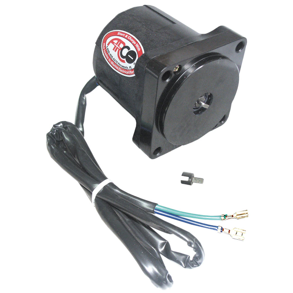 ARCO Marine Replacement Johnson/Evinrude Tilt Trim Motor - 2-Wire, 4 Bolt, Flat Blade Shaft - Deckhand Marine Supply