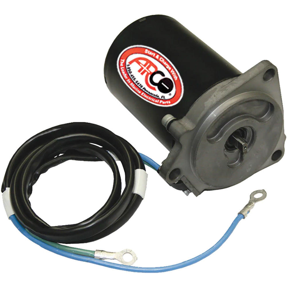 ARCO Marine Replacement Outboard Tilt Trim Motor - Yamaha, 2-Wire, 3 Bolt, Flat Blade Shaft - Deckhand Marine Supply