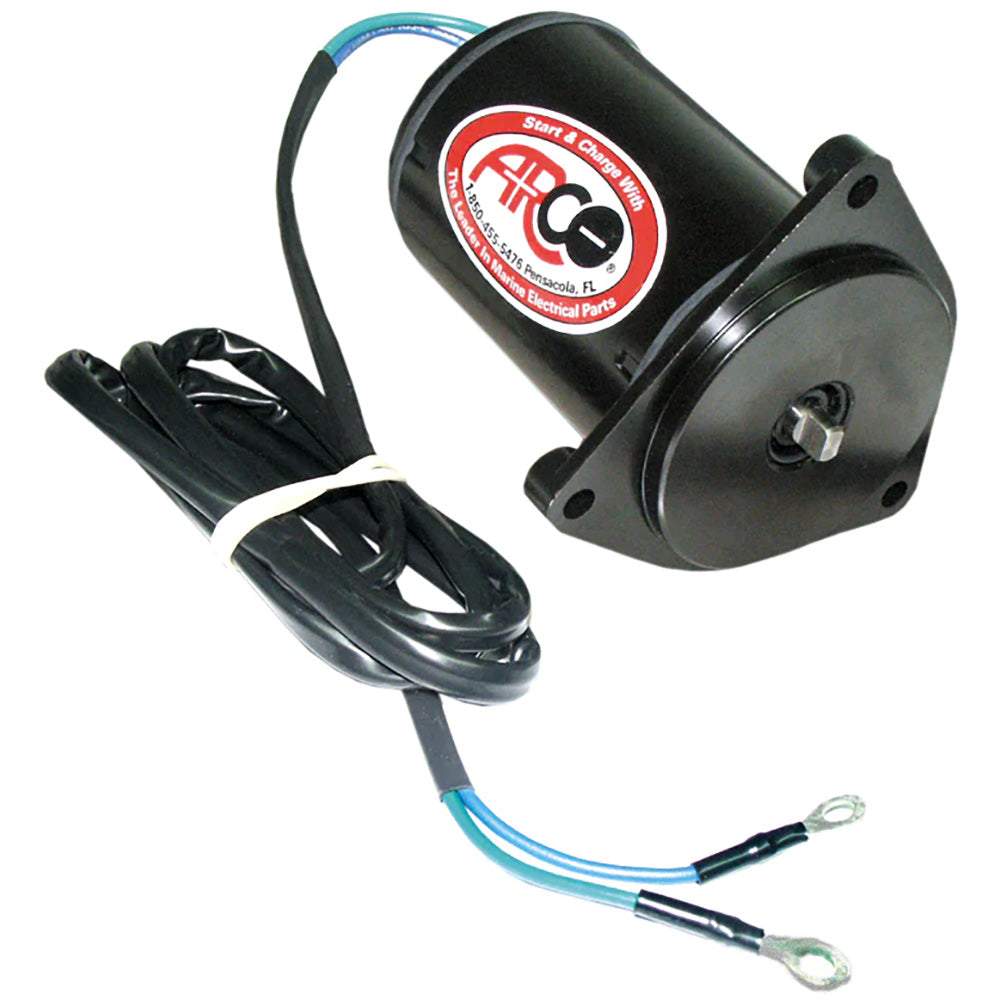 ARCO Marine Replacement Outboard Tilt Trim Motor - Yamaha, 2-Wire, 3 Bolt, Flat Blade - Deckhand Marine Supply