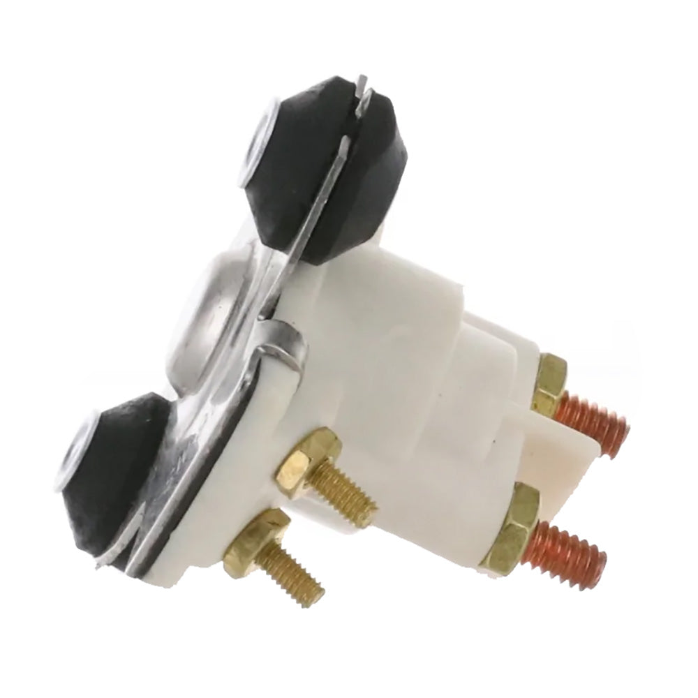 ARCO Marine Outboard Solenoid w/Flat Isolated Base  White Housing - Deckhand Marine Supply