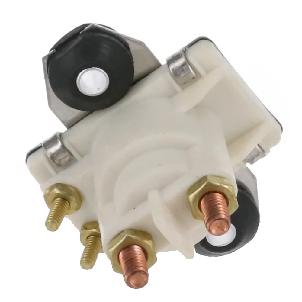 ARCO Marine Outboard Solenoid w/Flat Isolated Base  White Housing - Deckhand Marine Supply