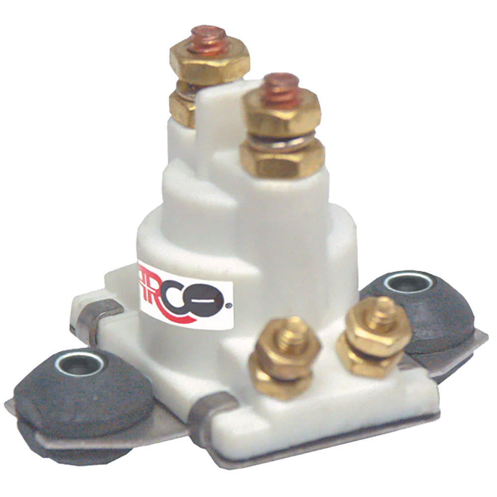 ARCO Marine Outboard Solenoid w/Flat Isolated Base  White Housing - Deckhand Marine Supply