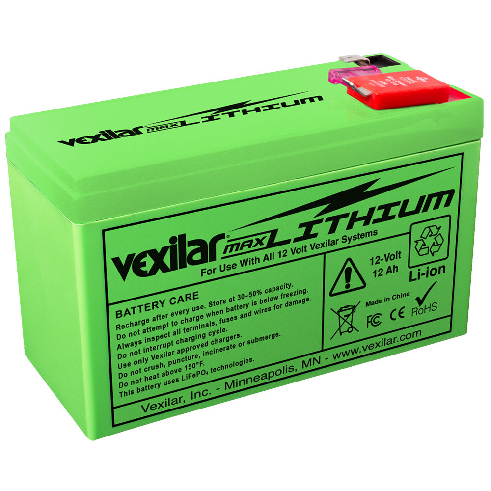 Vexilar 12V - 12 AH Max Lithium Battery - Deckhand Marine Supply