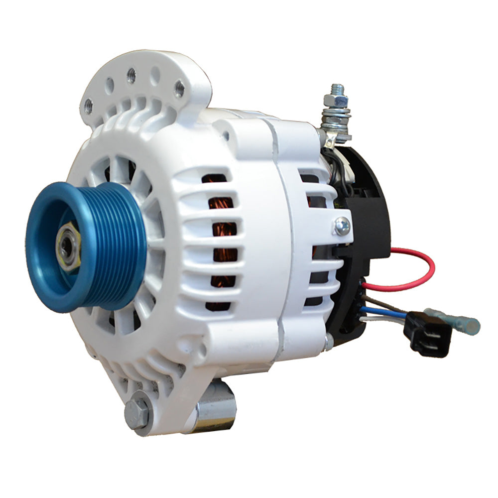 Balmar Alternator 120 AMP 12V 1-2" Single Foot Spindle Mount J10 Pulley w/Isolated Ground - Deckhand Marine Supply