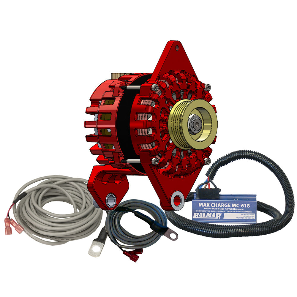 Balmar Alternator 170 AMP Kit 12V 4" Dual Foot Saddle K6 Pulley Regulator  Temp Sensor - Deckhand Marine Supply