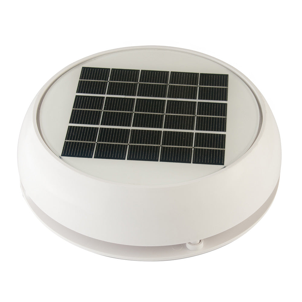 Marinco Day/Night Solar Vent 4" - White - Deckhand Marine Supply