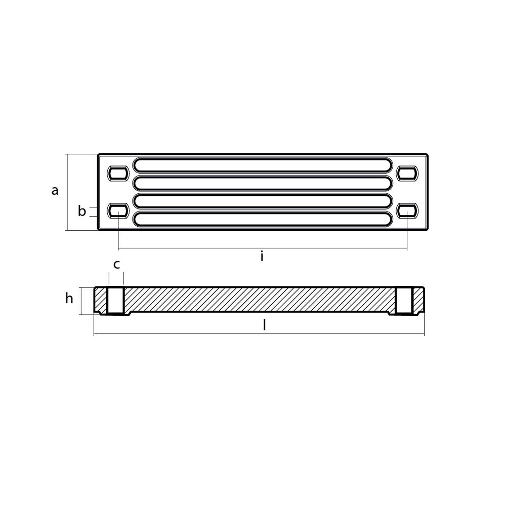 Tecnoseal Aluminum Yamaha Bar Anode f/Engine Bracket - Deckhand Marine Supply