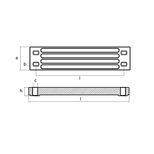 Tecnoseal Aluminum Yamaha Bar Anode f/Engine Bracket - Deckhand Marine Supply