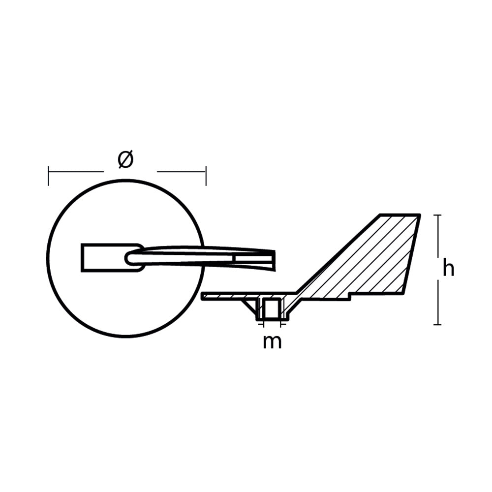 Tecnoseal Zinc Yamaha Trim Tab Anode f/150 - 225 HP Motors - Deckhand Marine Supply