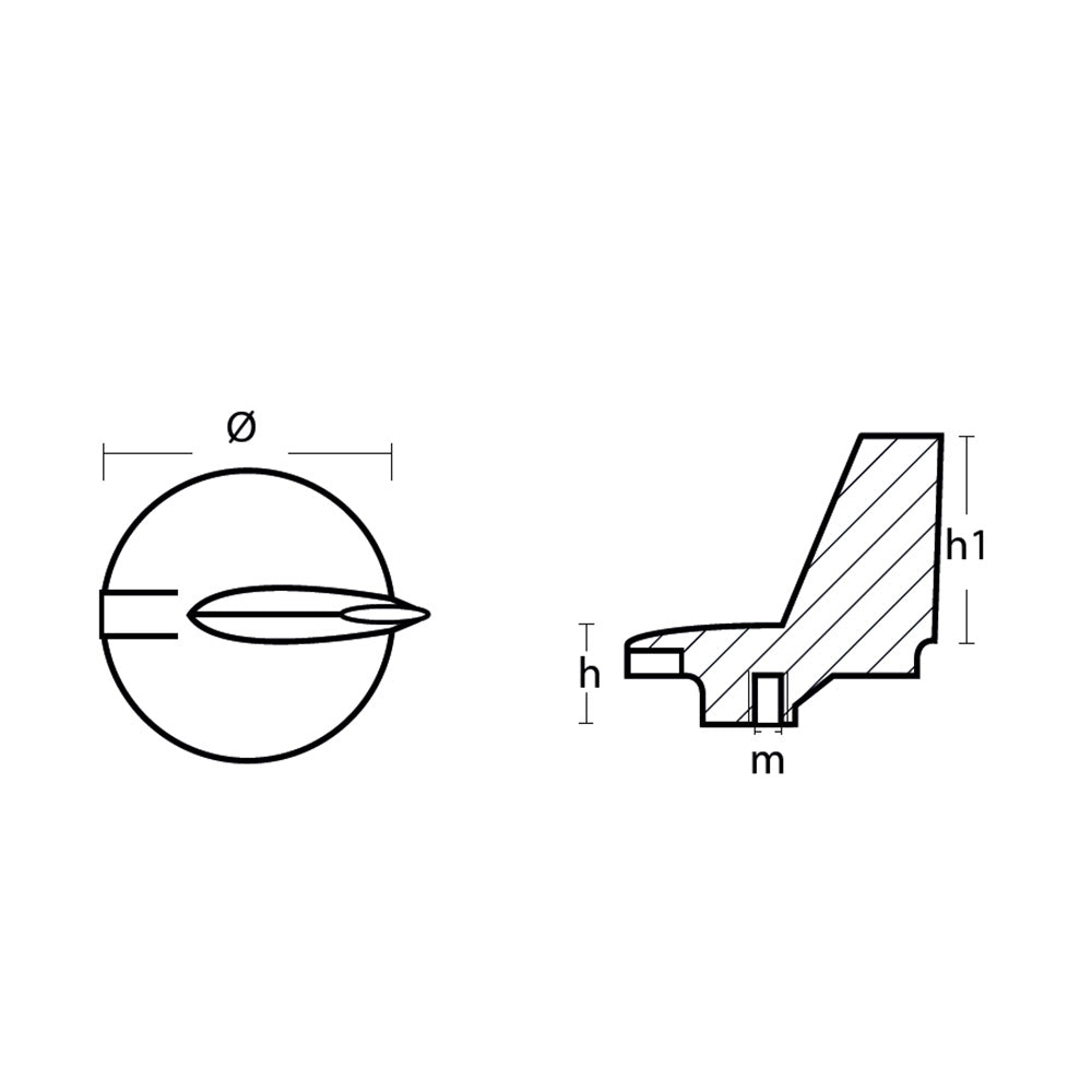 Tecnoseal Zinc Yamaha Trim Tab Anode f/200 - 300 HP Motors - Deckhand Marine Supply