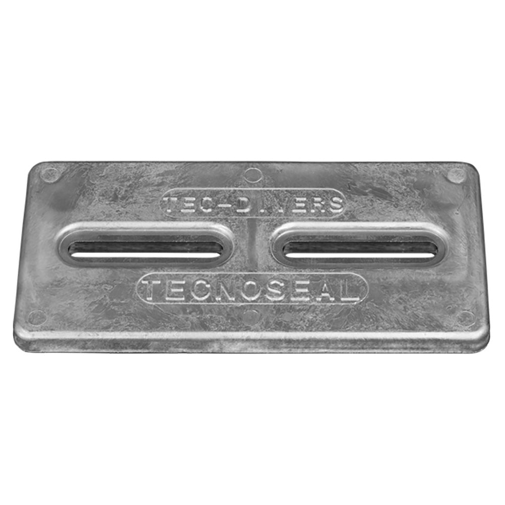Tecnoseal Rectangular Zinc Plate Anode w/Inserts - 12" x 6" x 1" - Deckhand Marine Supply