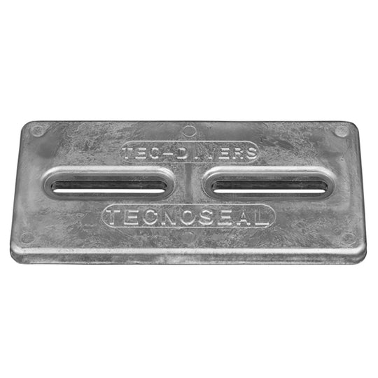 Tecnoseal Rectangular Zinc Plate Anode w/Inserts - 12" x 6" x 1" - Deckhand Marine Supply