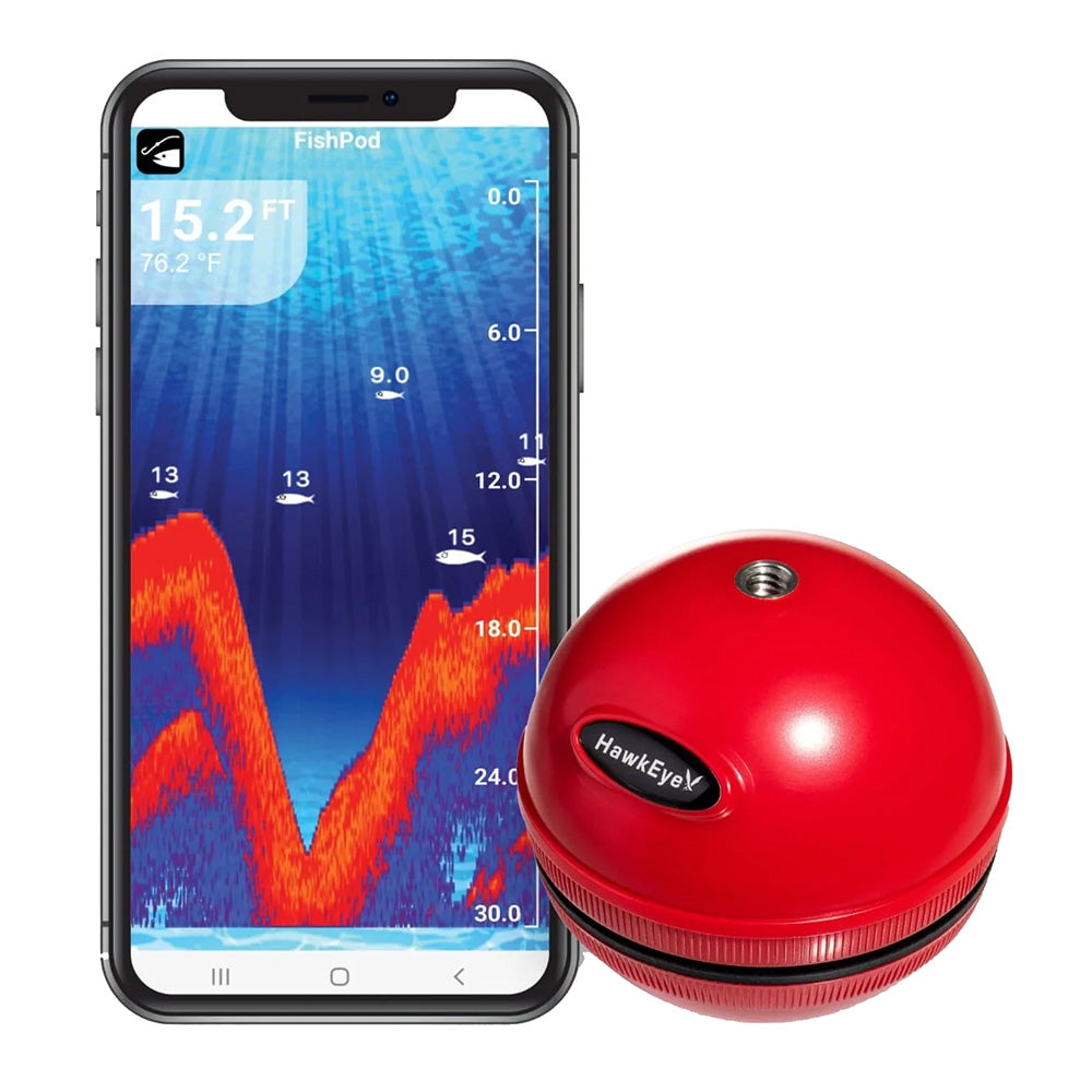 HawkEye FishPod 5X Bluetooth Fishfinder - Deckhand Marine Supply