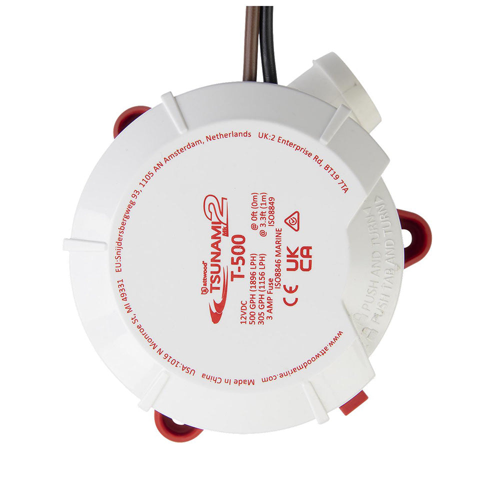 Attwood Tsunami MK2 Manual Bilge Pump - T500 - 500 GPH  12V - Deckhand Marine Supply