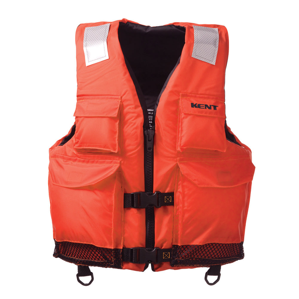 Kent Elite Dual-Sized Commercial Vest - L/XL - Orange - Deckhand Marine Supply