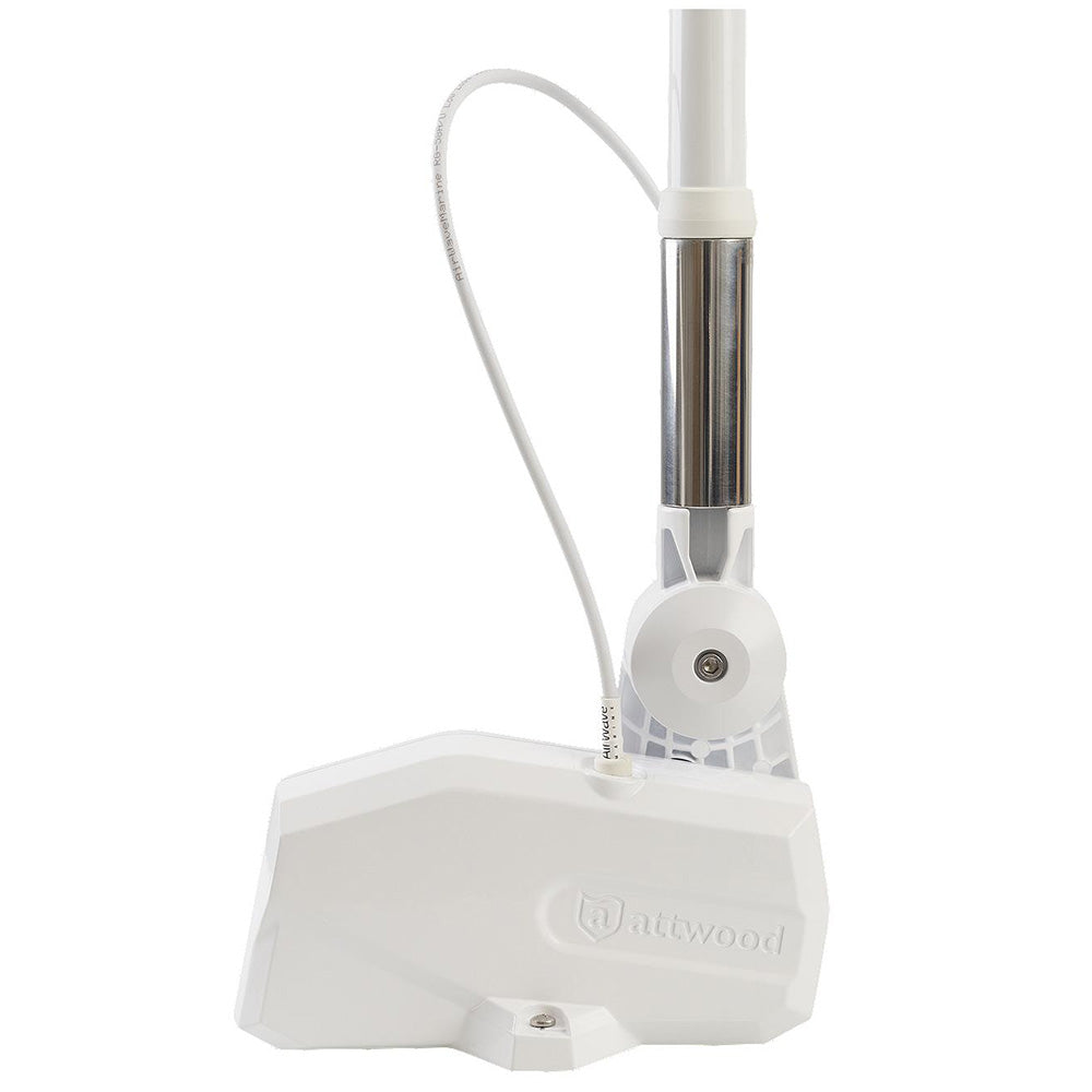 Attwood PowerBase Antenna - White Powered Fold-Down Antenna Base - Deckhand Marine Supply