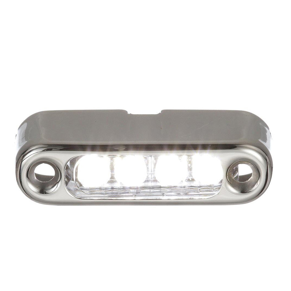 Attwood White LED Micro Light w/Stainless Steel Bezel  Vertical Mount - Deckhand Marine Supply