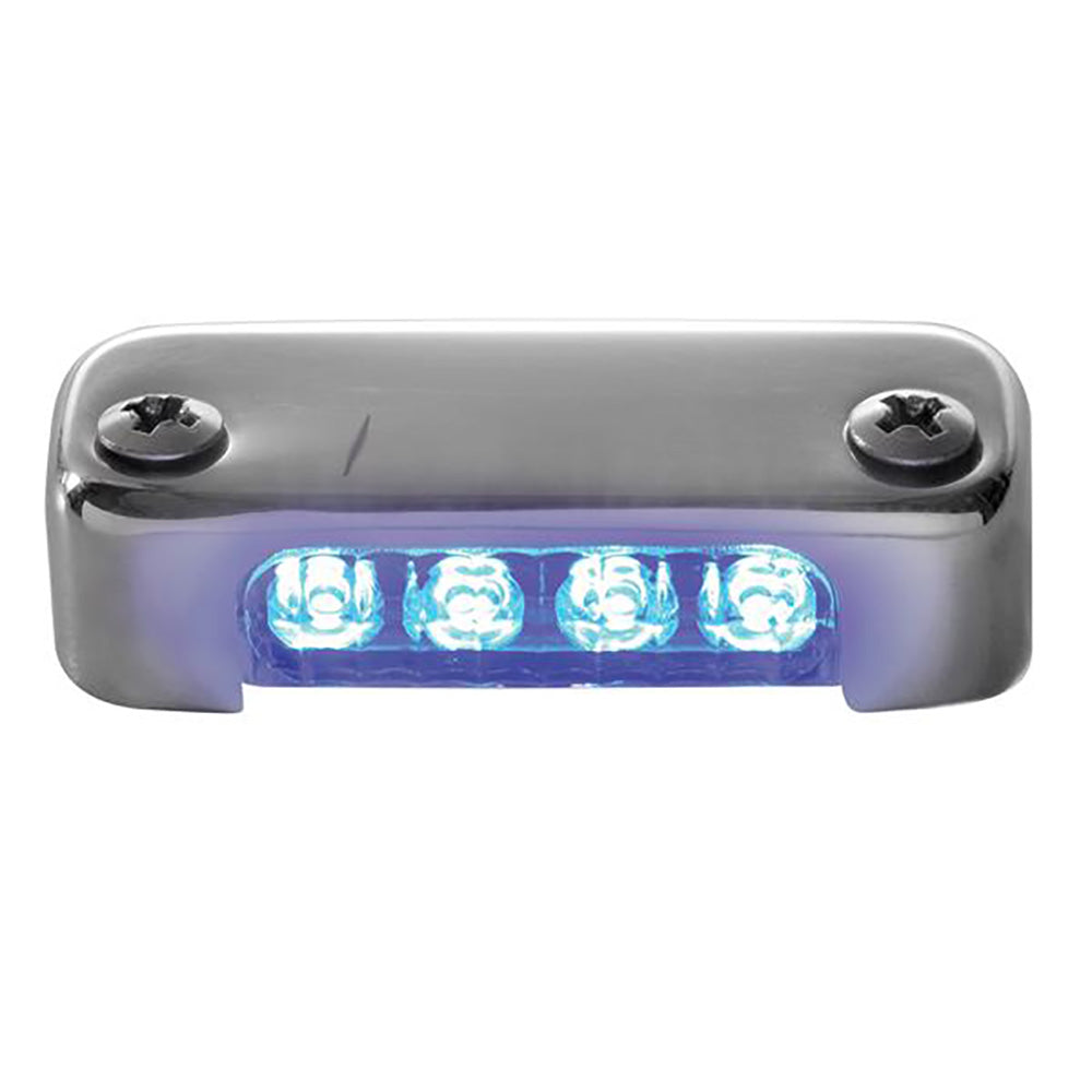 Attwood Blue LED Micro Light w/Stainless Steel Bezel  Vertical Mount - Deckhand Marine Supply