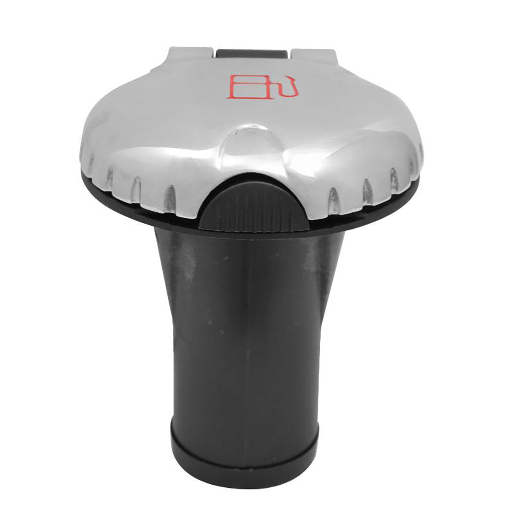 Attwood Deck Fill f/Carbon Canister System - Straight Body  Scalloped Stainless Steel Cap - Deckhand Marine Supply