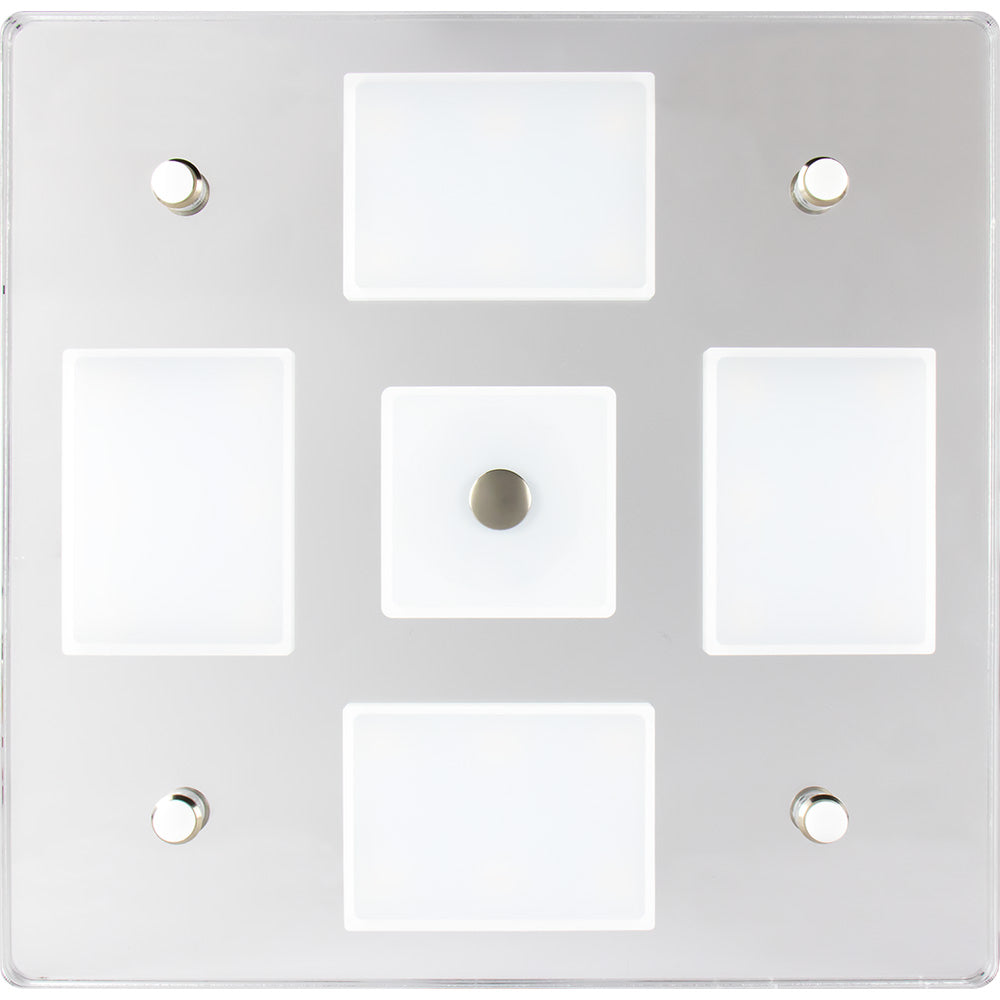 Sea-Dog Square LED Mirror Light w/On/Off Dimmer - White  Blue - Deckhand Marine Supply
